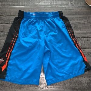 Nike Hyper Elite Blue Black Orange Athletic Shorts Meduim, elastic & drawstring